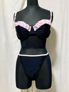 No580 新品　ビキニ　水着　4Lサイズ　大きいサイズ　ブラック　黒　ピンク
