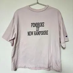 Champion ロゴ Tシャツ ピンク　グリーンレーベルリラクシング