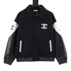 CHANEL ネイビー ボタン式ジャケット