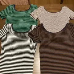 特！！ストライプデザイン 半袖Tシャツ 4枚セット