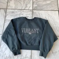 SPRAYPREMIUM VIBRANT ロゴ ダークグリーン トレーナー