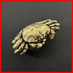 カニ 置物 オブジェ海洋生き物真鍮アンティーク蟹 레트로 茶道具ペーパーウェイト文鎮