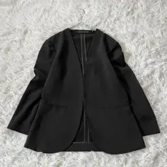 【極美品】iCB ✨25SS Fied ノーカラージャケット 洗える ブラック