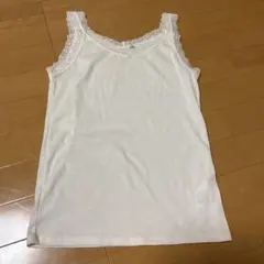 ♡美品♡レースタンクトップ　オフ白　Lサイズのサムネイル