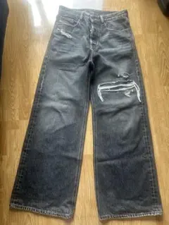 DIESEL D-RISE ワイドデニム ブラック W32 ダメージ加 - メルカリ