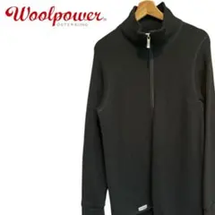 美品 クリーニング済 Woolpower フルジップニットジャケット 黒　L