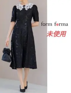 【再値下げ】formformaフォルムフォルマ★スパンコールレースワンピースのサムネイル