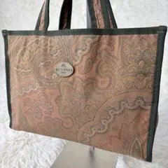 エトロ　ETRO ペイズリー柄 ミニトートバッグ　ハンドバッグ　総柄　プレート