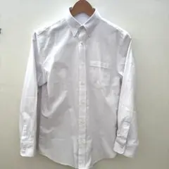ホワイト ボタンダウンシャツ 左胸ポケット付きジュニア用160サイズ美品