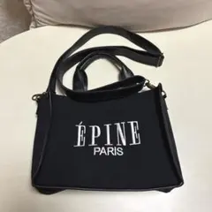ÉPINE ブラック ショルダーバッグ