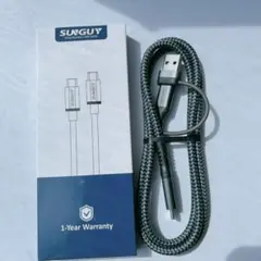 2in1 USB C ケーブル 1M PD対応 100W急速充電