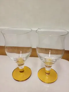 クリアガラス ワイングラス 2個セット