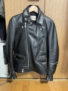 美品 ルイスレザー 391T タイトフィット ライトニング ダブル
