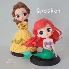 ディズニー Qposket ベル アリエル フィギュア 2種セット