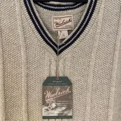 Woolrich ウールリッチ　ベージュ　ニットベスト　コットン　usa製