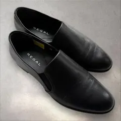 【極美品！】REGAL リーガル ブラックサイドゴアローファー 23cm 黒