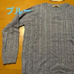 レディース　セーター　ブルー　Lサイズ
