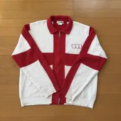 TTT MSW Zip up knit polo（RED） M - メルカリ