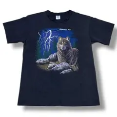 【90s】 アニマルTシャツ XL ライトニング ビンテージ アメリカ製 古着