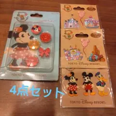 定価6700円！東京ディズニーリゾート 2WAYアイロンワッペン3点　ボタン