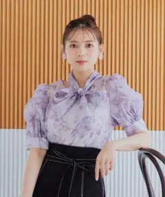 WILLSELECTION ラインフラワーリボンプラウス・完売品・新品未使用