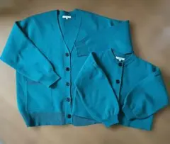 ★セール★グローバルワーク リッチライトニットVネックカーデ親子セットM＆130