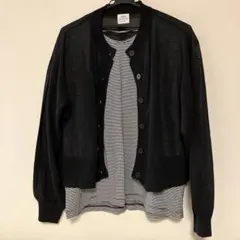 coen 黒 カーディガン セット