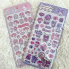 【正規品】日本未発売！マイメロ　クロミ　ボンボンドロップシール　2枚セット　公式