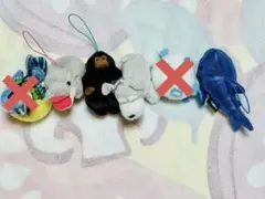 動物キャラクターぬいぐるみ6個セット　キーホルダー