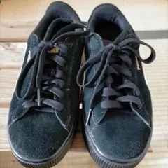 [美品] PUMA ブラック スエード スニーカー