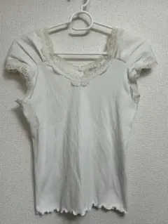 NICE CLAUP レースギャザータンクトップのサムネイル
