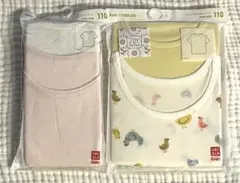 【新品】UNIQLO コットンインナー　半袖　綿　110 4枚