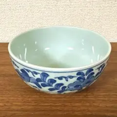 有田焼 三峰 青い花と風景の陶器 小丼ぶり - メルカリ