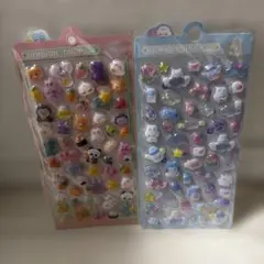 【新品】ボンボンドロップシール2枚セット（アニマル&うさぎ）