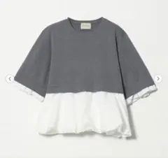 エンブロ ティアードコンビ ショートスリーブ ニット UNITEDARROWS