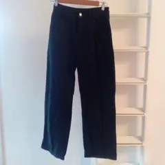 SHEINブラックデニム　パンツ フロントボタン付き