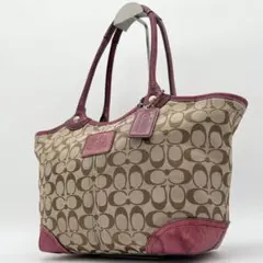 COACH トートバッグ シグネチャー レザー キャンバス A4収納