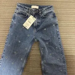 ZARA 穴あきデザイン デニムパンツ サイズ32 定価9900円