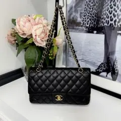 シャネル マトラッセ25 キャビアスキン チェーンショルダーバッグ
