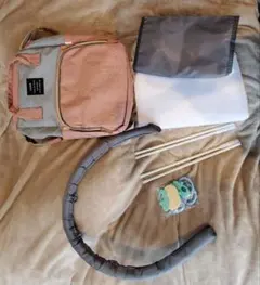 4WAY多機能マザーズバッグ　リュック ピンク