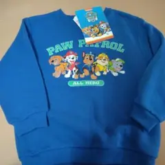 【新品】PAW PATROL 裏起毛トレーナー 青 120cm