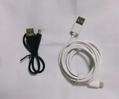 USBケーブル2本セット（黒・白）TypeC