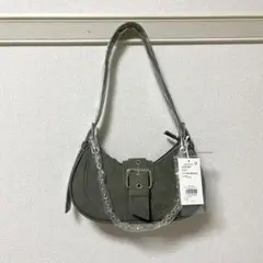 【新品未使用◎完売品☆】アズールバイマウジー ワンハンドルラウンドバッグ カーキ