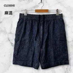 クロッシー【M】ハーフパンツ 短パン 麻34% タグ付き キレイめカジュアルのサムネイル