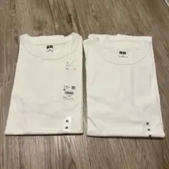 ユニクロ　クルーネックTシャツ　Mサイズ　白　2枚セット