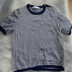 ZARA ストライプ 半袖ニット S