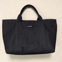⚠️定番カラー　岡山デニム トートバッグ ブラック　通勤　サブバッグ使い方色々のサムネイル