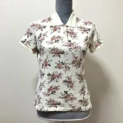 ローラアシュレイ　花　花柄　綿　綿100% コットン　ポロシャツ　夏　半袖のサムネイル