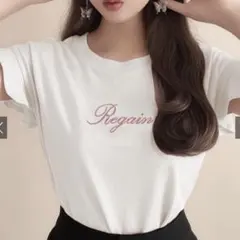 ロゴ刺繍フリルフレンチスリーブTシャツ[ze774]