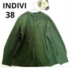 インディヴィINDIVI ジャケット ブルゾン サイズ38 グリーン